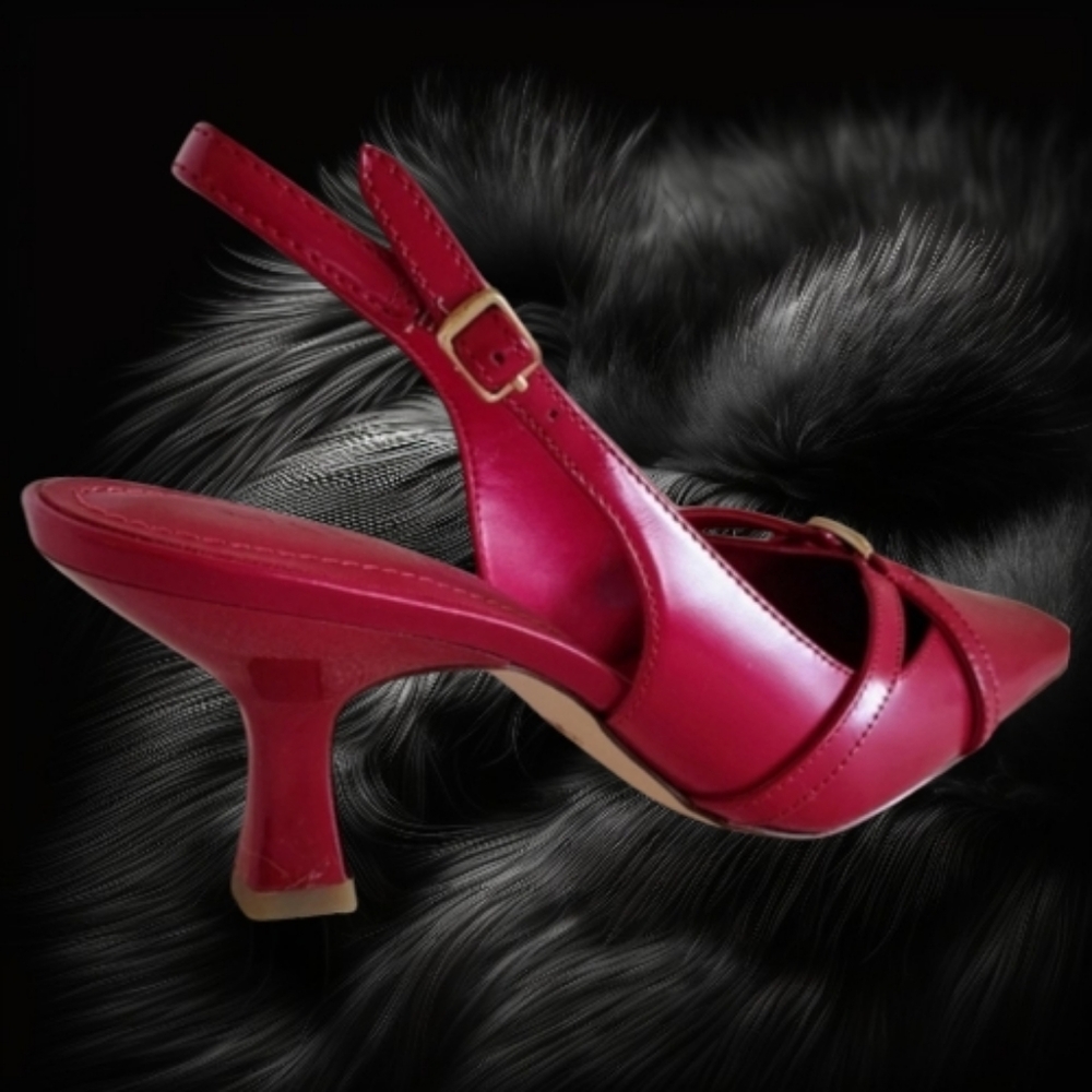 NEW! Coach Rowyn Ruby Slingback Heels | Elegant Designer Style 5B